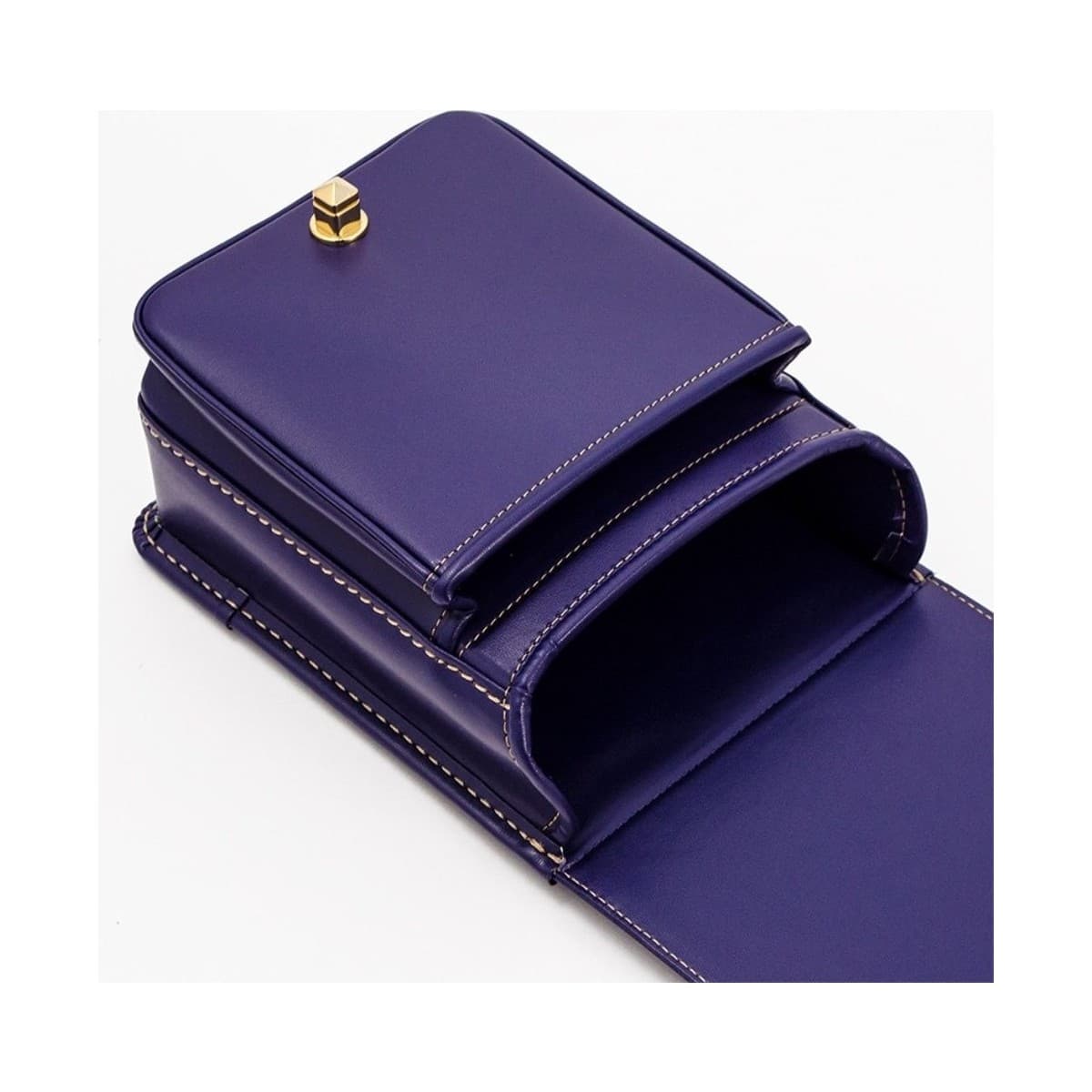 Plum Mini Ransel — open lid revealing interior.